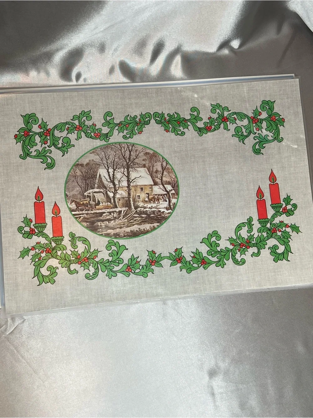 Vintage Winter Sleigh Print with Horses